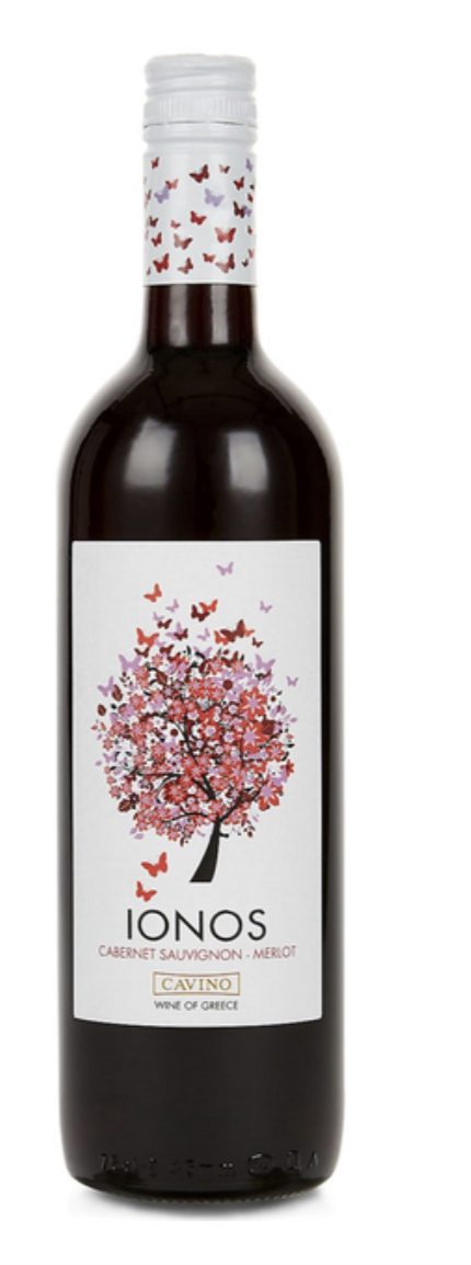 Вино Cavino Ionos сухе червоне 11%  0.75 л